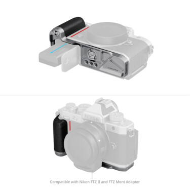 SmallRig 5706 L-Shaped Mount Plate with Silicone Handle for Nikon Z f, silver
